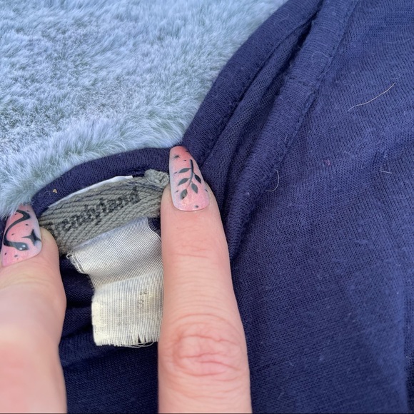 Trendyland Size Small Moon and Stars Navy Blue 3/4 Sleeve Top with Dreamcatcher - Picture 3 of 5